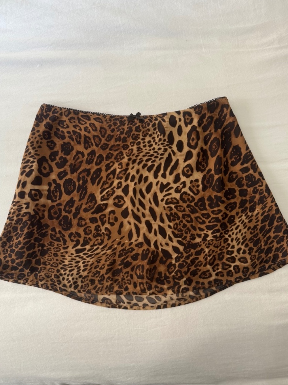 Princess Polly Tejano Mini Skirt Leopard Size 6 Length Tall